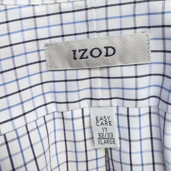Izod Blue Checkered Men's Shirt - XL - Picture 2 of 3